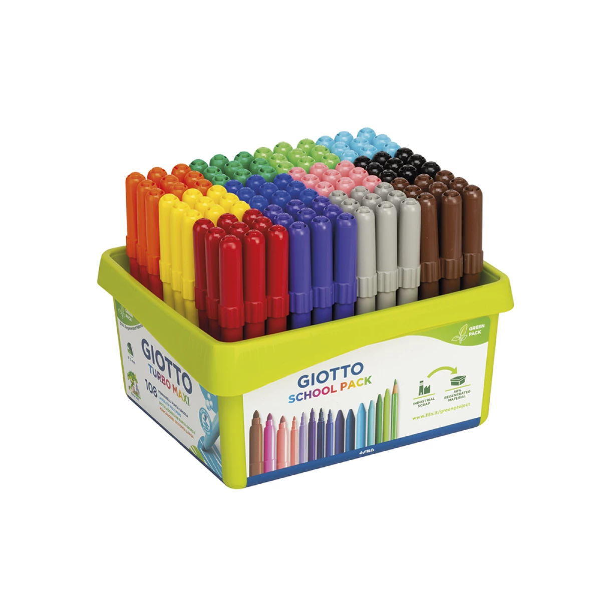 Galery – Marcador giotto turbo maxi school pack de 108 unidades 12 cores x 9 unidades0