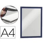 Thumbnail-Moldura porta anuncios durable magnetico din a4 dorso adesivo removivel cor azul pack de 2 unidades