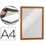 Thumbnail-Moldura porta anuncios durable magnetico din a4 dorso adesivo removivel cor laranja pack de 2 unidades