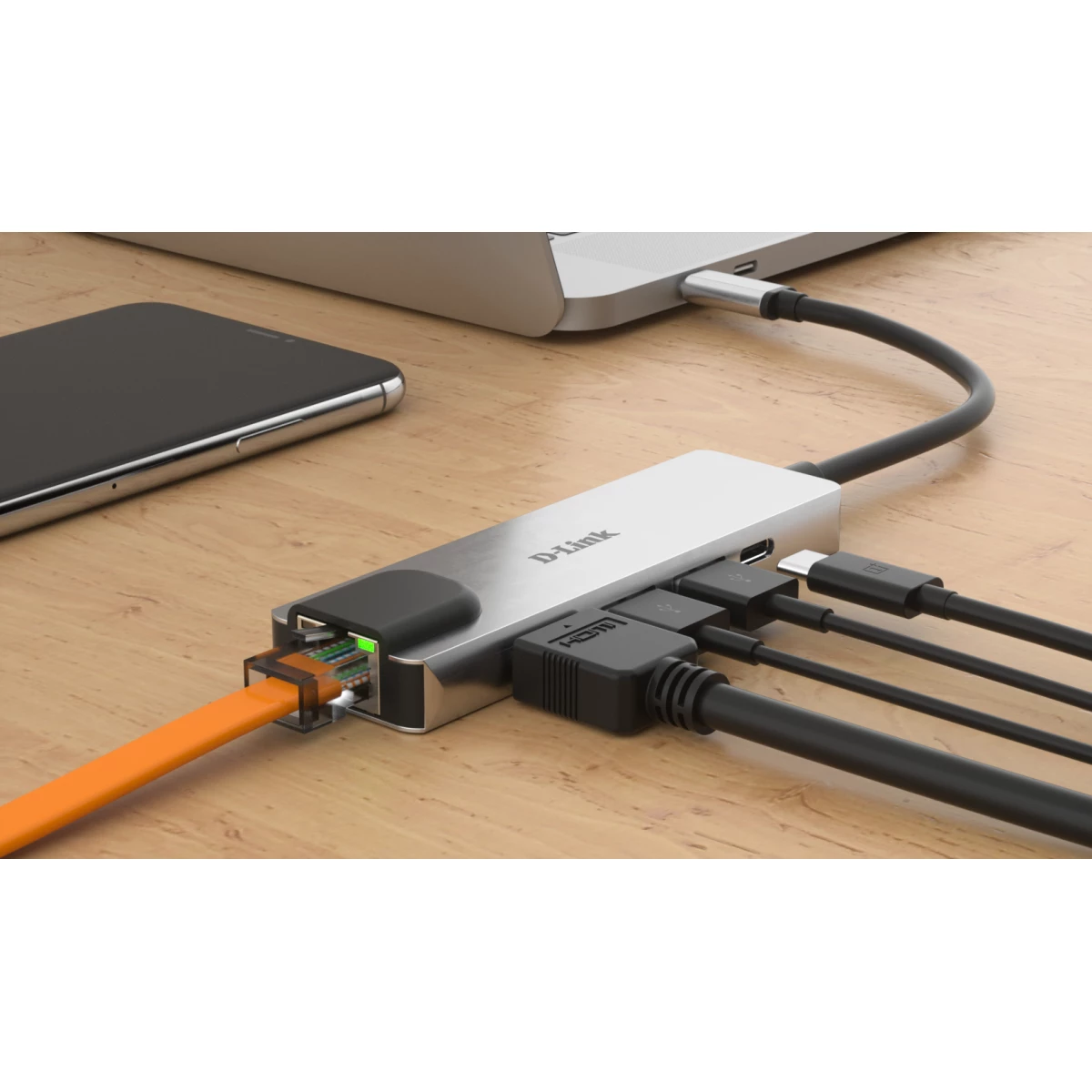 Galery – D-Link DUB-M520 base & duplicador de portas Com fios Thunderbolt 3 Alumínio, Preto0