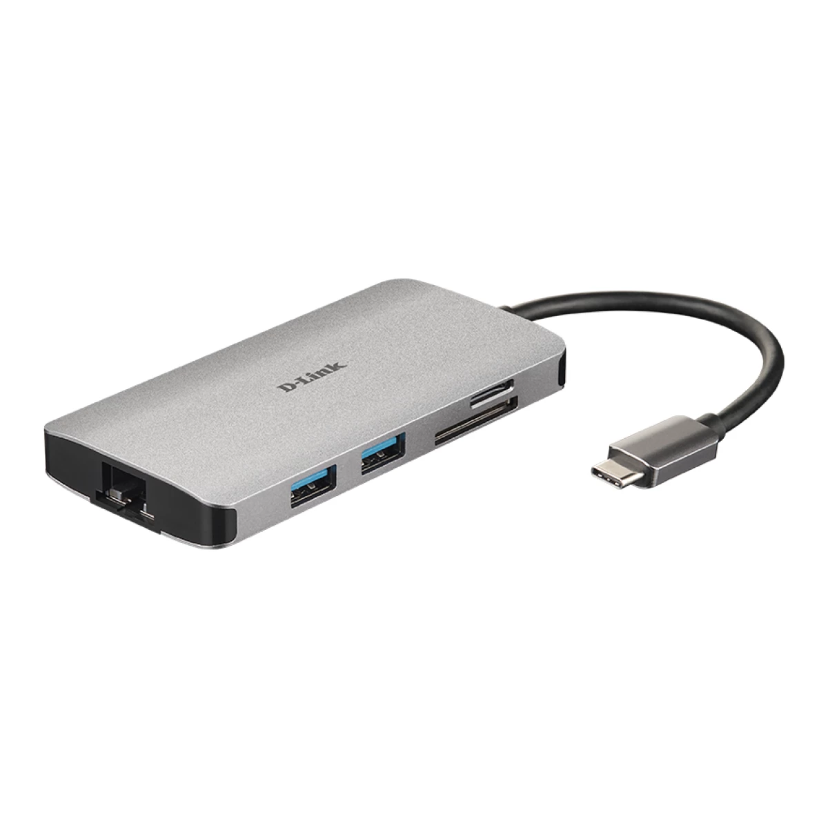 Thumbnail-D-Link DUB-M810 base & duplicador de portas Com fios USB 3.2 Gen 1 (3.1 Gen 1) Type-C Prateado