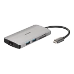 Thumbnail-D-Link DUB-M810 base & duplicador de portas Com fios USB 3.2 Gen 1 (3.1 Gen 1) Type-C Prateado