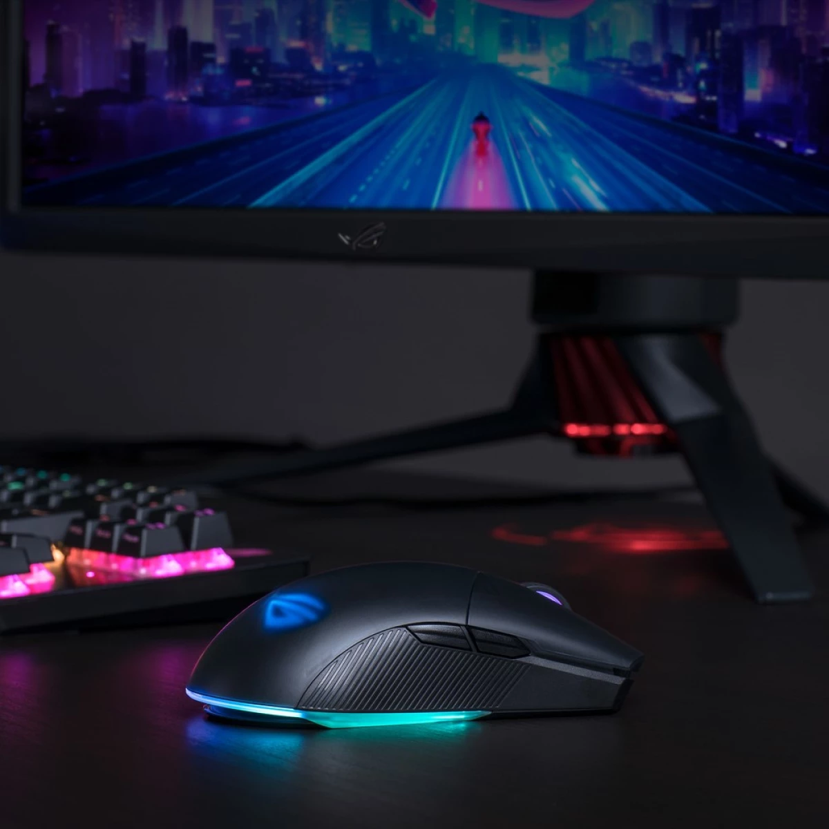 Galery – ASUS ROG Pugio II rato Ambidestro RF Wireless + Bluetooth + USB Type-A Ótico 16000 DPI0