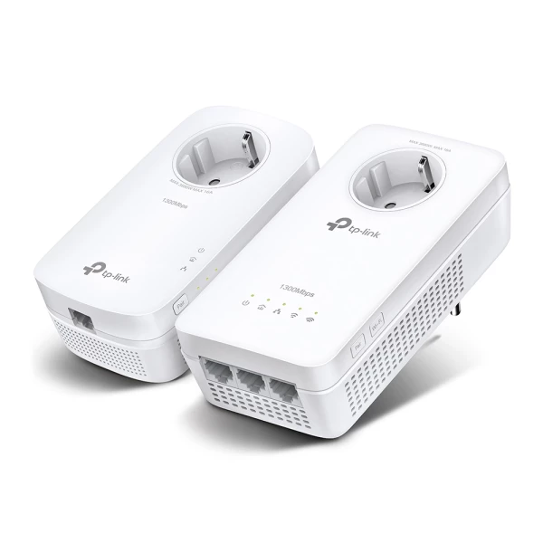 Thumbnail-TP-Link TL-WPA8631P KIT adaptador de rede PowerLine 300 Mbit/s Ethernet LAN Wi-Fi Branco 2 unidade(s)