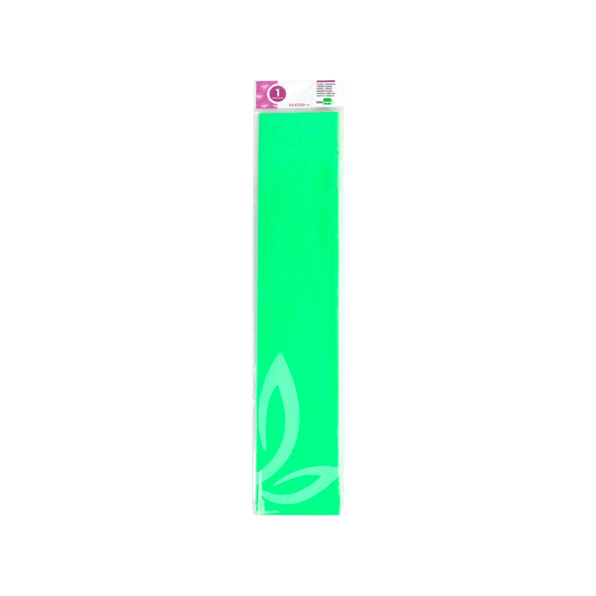 Galery – Papel crepe liderpapel 50 cm x 2,5 m 34gr verde fluorescente0