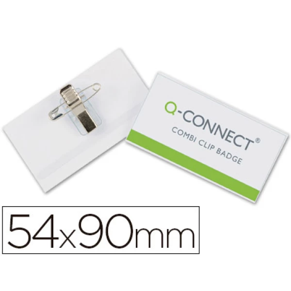 Thumbnail-Identificador q-connect com mola e alfinete kf17458 54×90 mm – 25 unidades