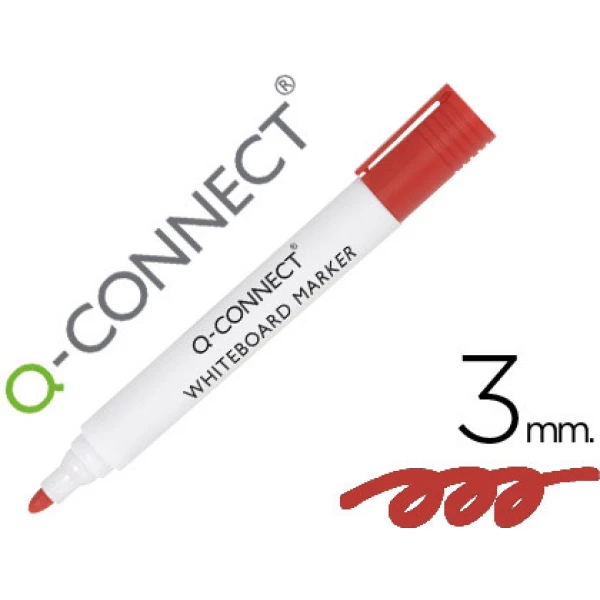 Thumbnail-Marcador q-connect quadro branco vermelho ponta redonda 3.0 mm