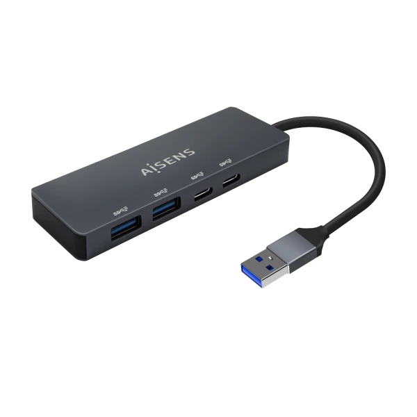 Thumbnail-AISENS A106-0746 hub de interface USB 3.2 Gen 1 (3.1 Gen 1) Type-A 5000 Mbit/s Cinzento