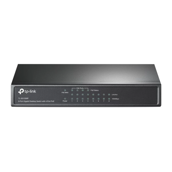 Thumbnail-TP-Link TL-SG1008P Gerido Gigabit Ethernet (10/100/1000) Power over Ethernet (PoE) Cinzento