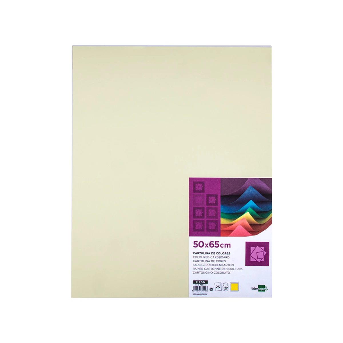 Galery – Cartolina liderpapel 50×65 cm 180 gr amarelo pack de 25 unidades0