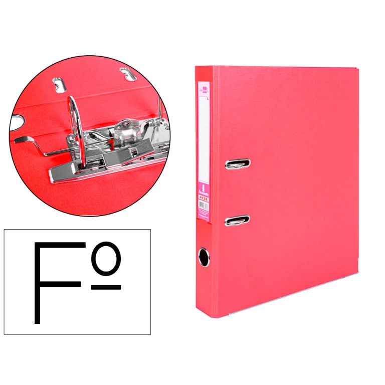 Thumbnail-Pasta de arquivo de alavanca liderpapel documenta pvc folio lombada 52 mm vermelho