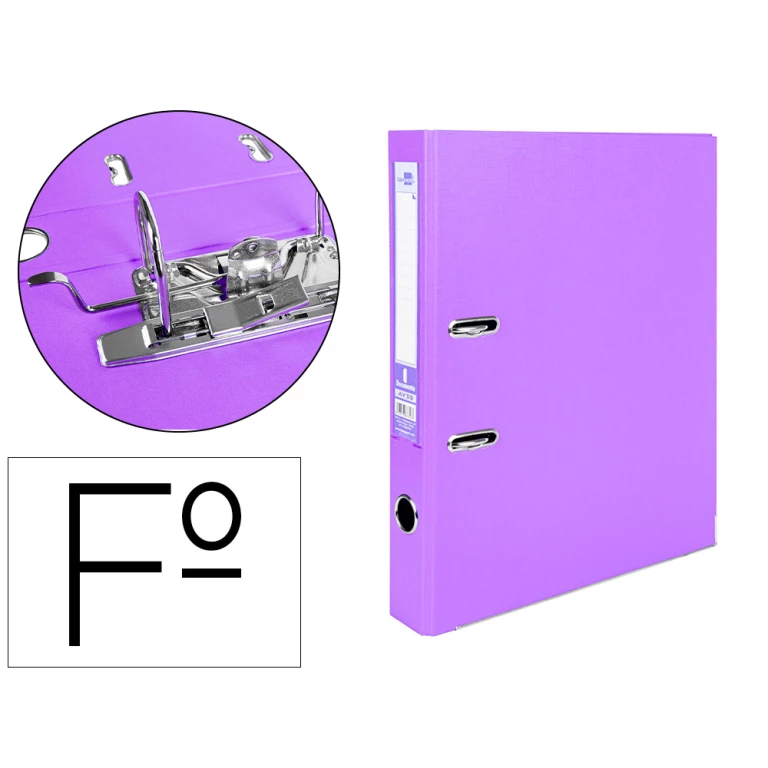 Thumbnail-Pasta de arquivo de alavanca liderpapel documenta pvc folio lombada 52 mm lilas