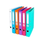 Galery – Pasta de arquivo de alavanca liderpapel documenta pvc folio lombada 52 mm cores sortidas trending branco, laranja, celes – 6 unidades0