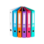 Galery – Pasta de arquivo de alavanca liderpapel documenta pvc folio lombada 52 mm cores sortidas trending branco, laranja, celes – 6 unidades0