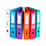 Galery – Pasta de arquivo de alavanca liderpapel documenta pvc folio lombada 75 mm cores sortidas trending branco, laranja, celes – 6 unidades0