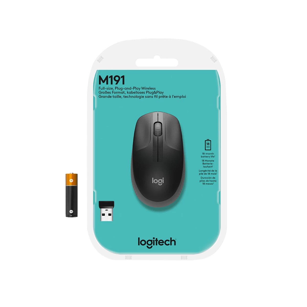 Galery – Logitech M190 rato Ambidestro RF Wireless Ótico 1000 DPI0