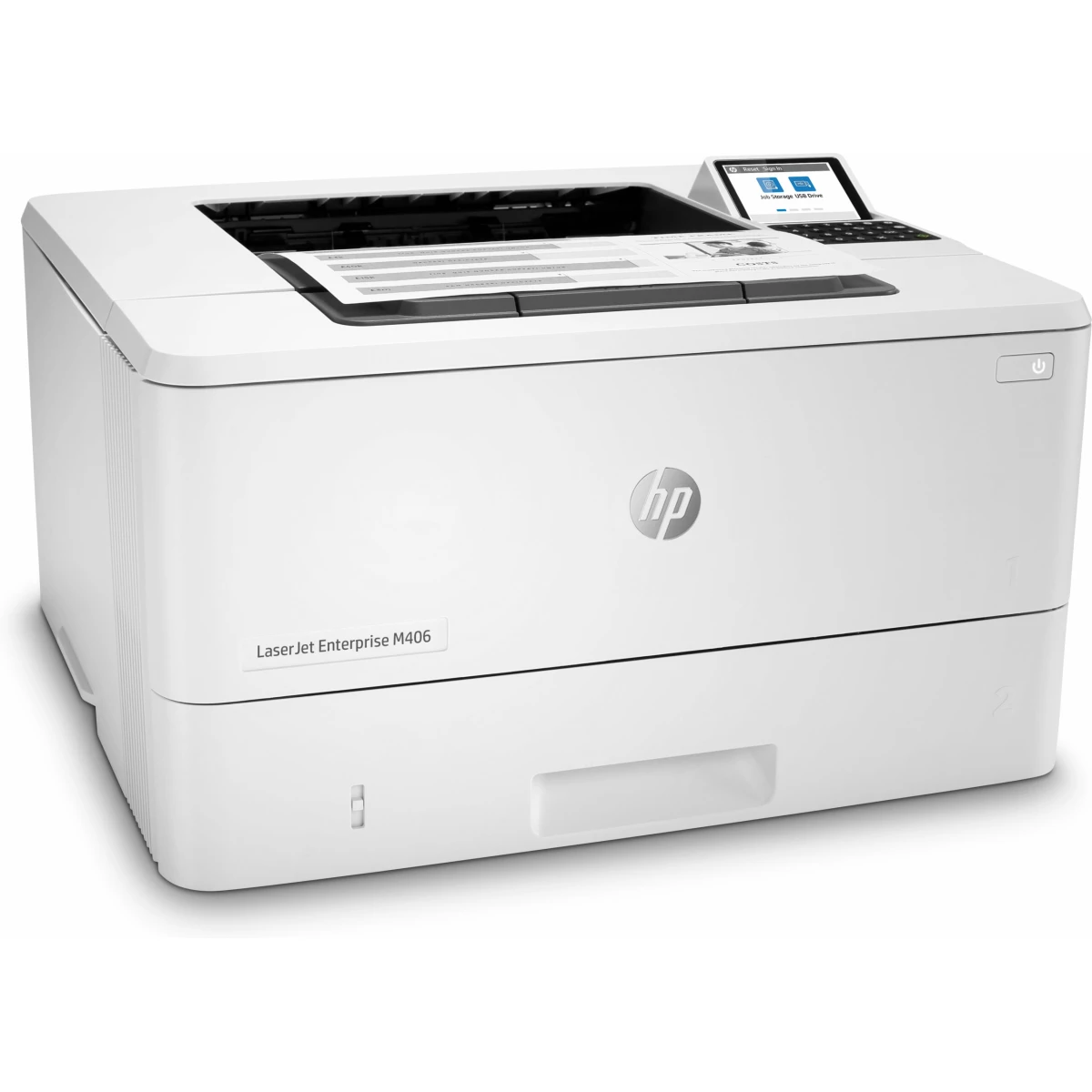 Galery – HP LaserJet Enterprise Impressora M406dn, Preto e branco, Impressora para Empresas, Impressão, Tamanho compacto; Segurança reforçada; Impressão frente e verso; Eficiência energética; Impressão através de porta USB frontal0