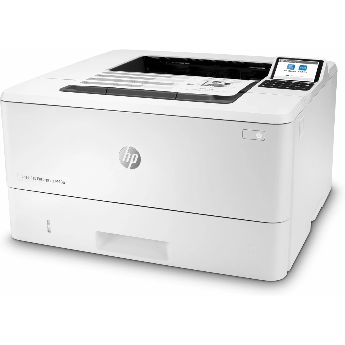 Galery – HP LaserJet Enterprise Impressora M406dn, Preto e branco, Impressora para Empresas, Impressão, Tamanho compacto; Segurança reforçada; Impressão frente e verso; Eficiência energética; Impressão através de porta USB frontal0