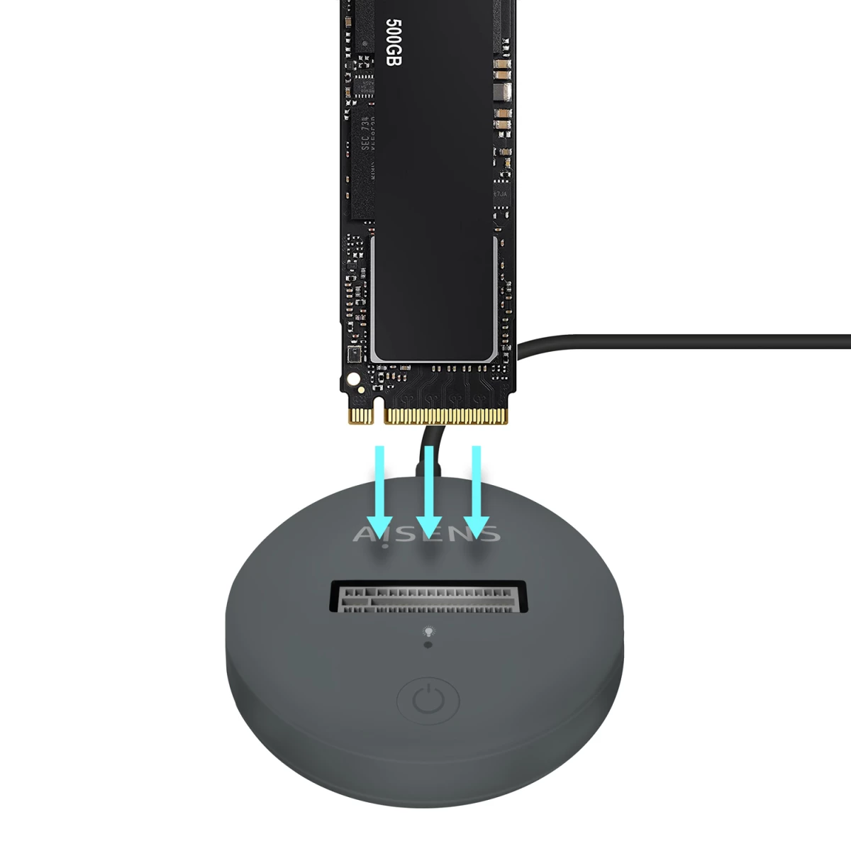 Galery – AISENS ASUC-M2D014-GR Caixa para Discos Rígidos Compartimento SSD Cinzento M.20