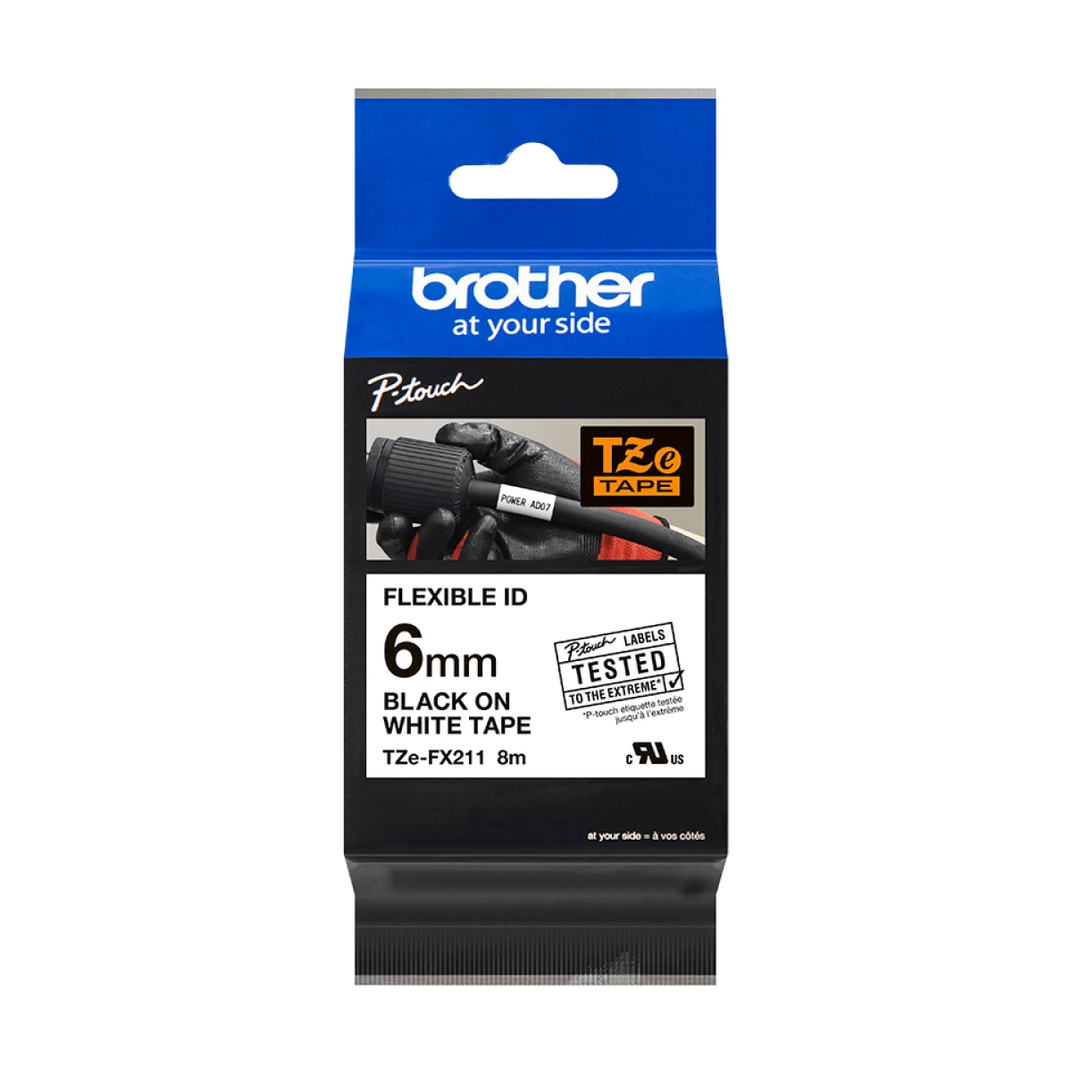 Galery – Brother TZE-FX211 etiquetadora Preto sobre branco0