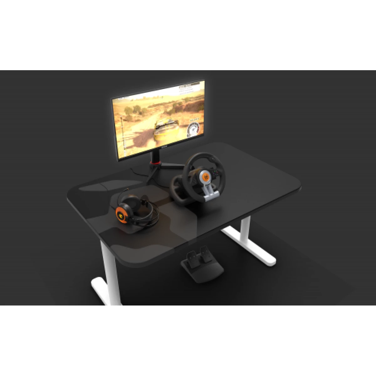 Galery – Volante Krom K-Wheel + Pedais PlayStation 4, Playstation, Playstation 3, Xbox One Analógico/Digital USB Preto0