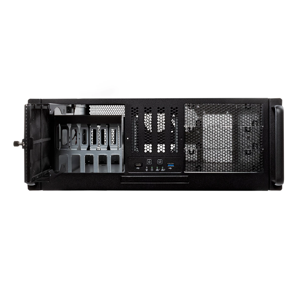 Galery – UNYKAch 4U 19″ UK 4329 USB Type C Rack Preto, Prateado0