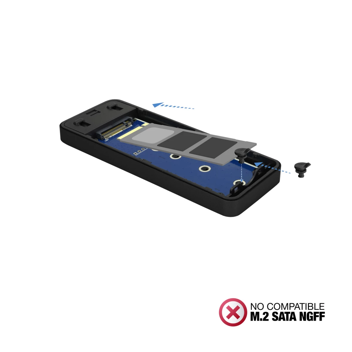 Galery – TooQ TQE-2280B Caixa para Discos Rígidos Compartimento SSD Preto M.20