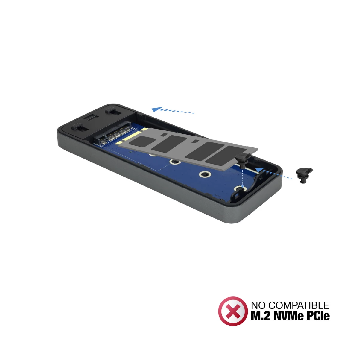 Galery – TooQ TQE-2281G Caixa para Discos Rígidos Compartimento SSD Cinzento M.20