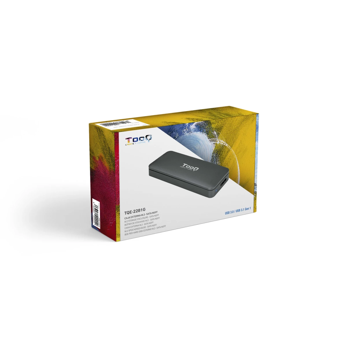 Galery – TooQ TQE-2281G Caixa para Discos Rígidos Compartimento SSD Cinzento M.20