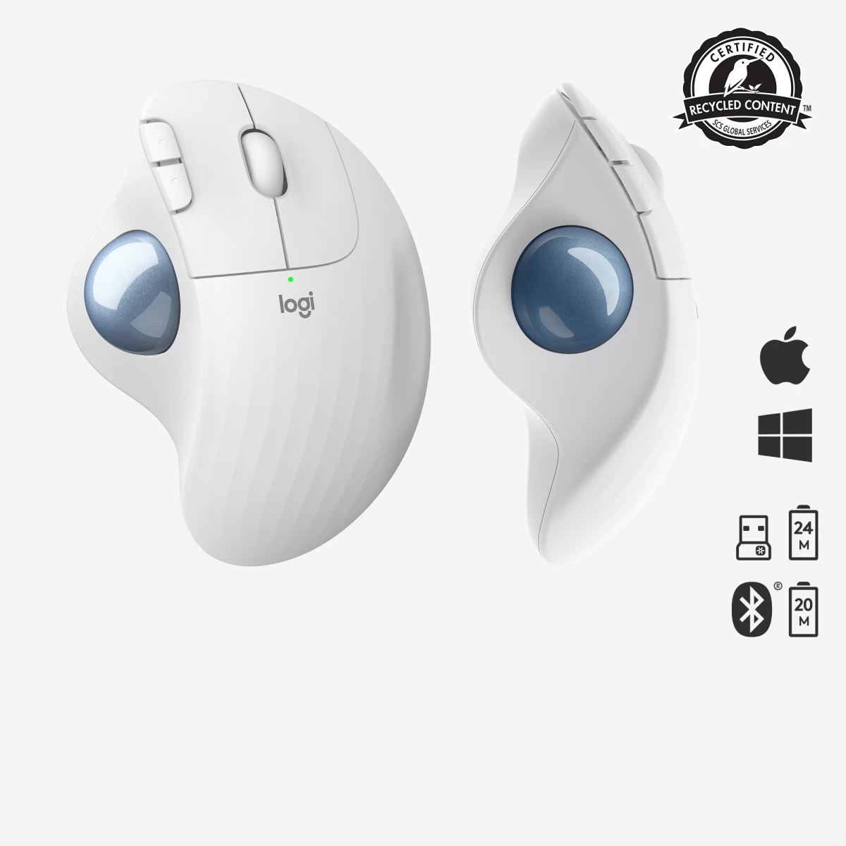 Galery – Logitech Ergo M575 rato Mão direita RF Wireless + Bluetooth Trackball 2000 DPI0