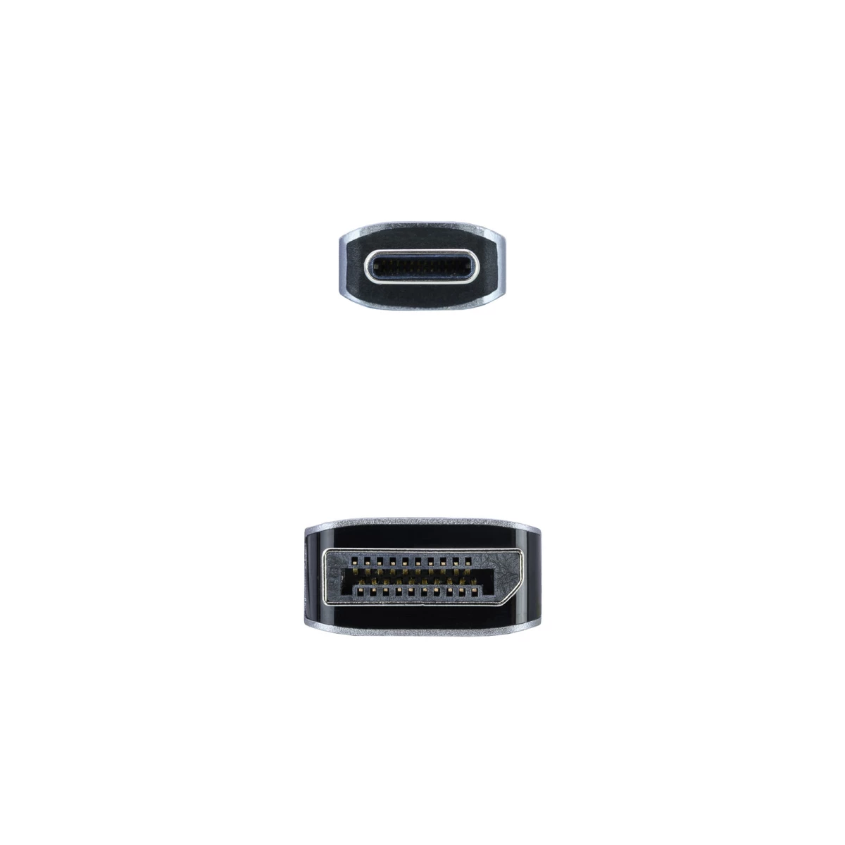 Galery – Nanocable 10.15.5002 adaptador de cabo de vídeo 1,8 m USB Type-C DisplayPort Alumínio, Preto0