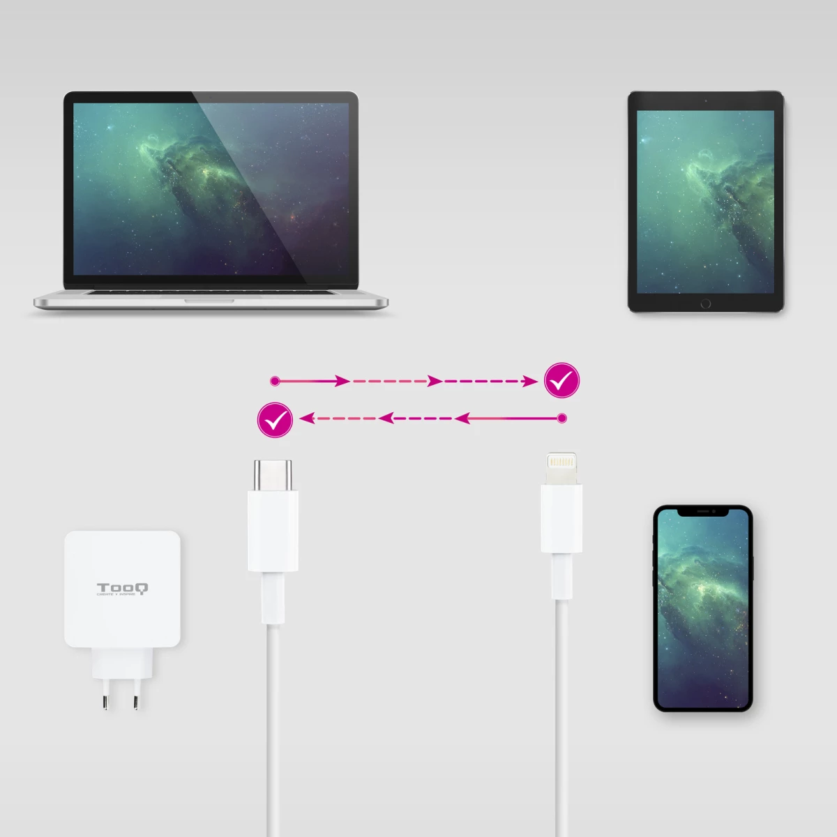 Galery – Nanocable 10.10.0600 cabo Lightning 0,5 m Branco0