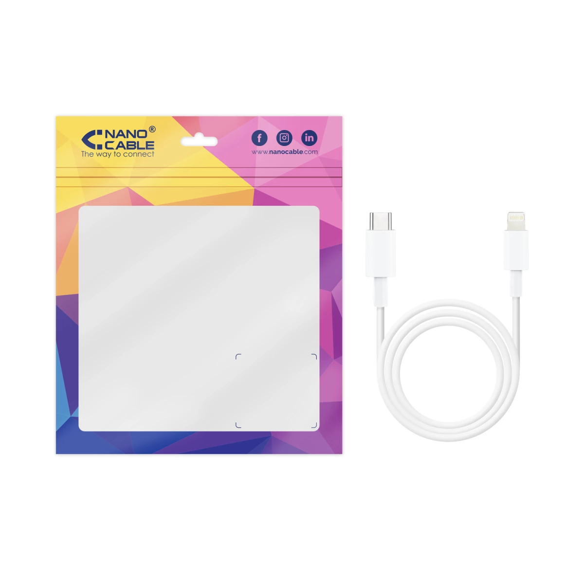 Galery – Nanocable 10.10.0600 cabo Lightning 0,5 m Branco0
