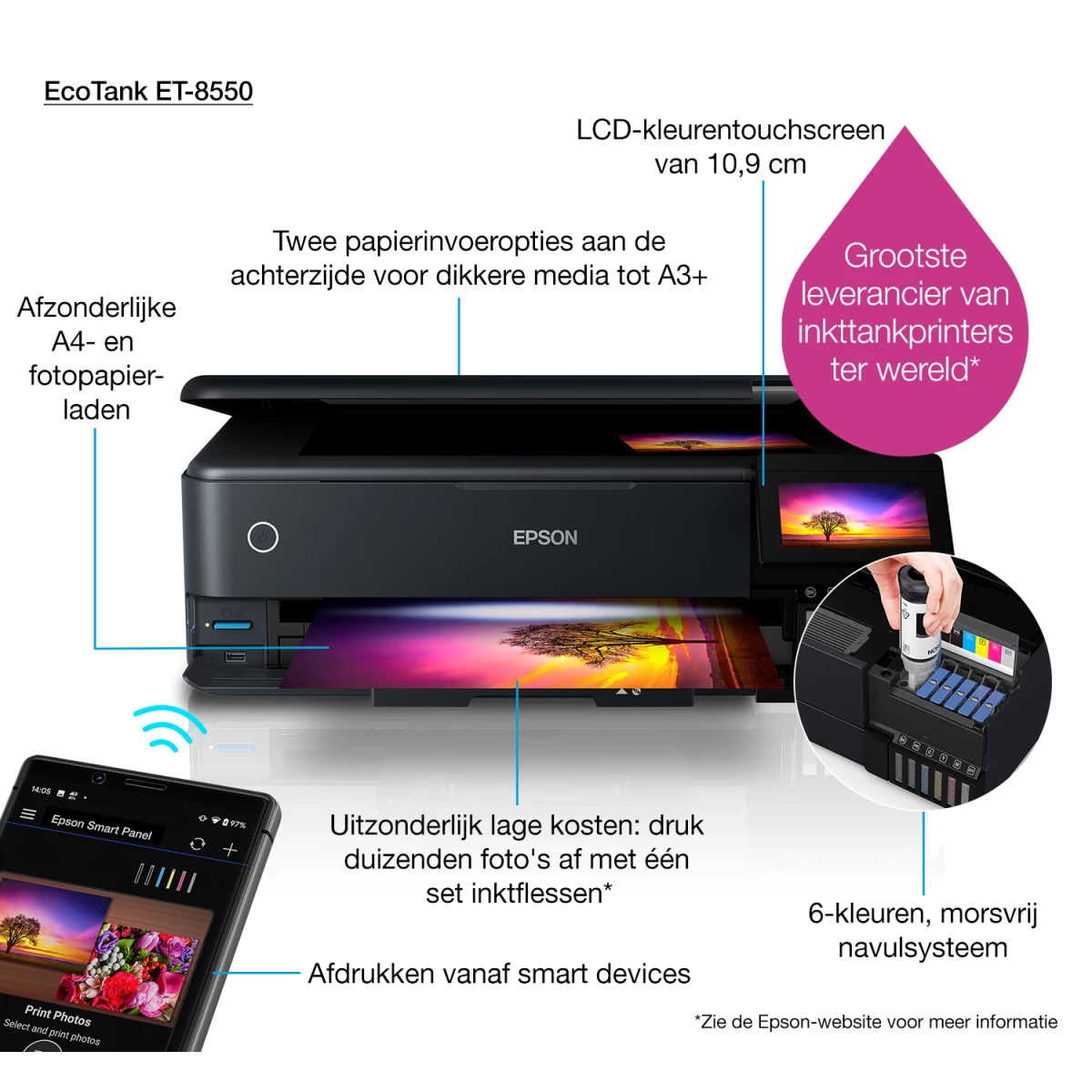 Galery – Epson EcoTank ET-8550 Jato de tinta A3 5760 x 1440 DPI 32 ppm Wi-Fi0