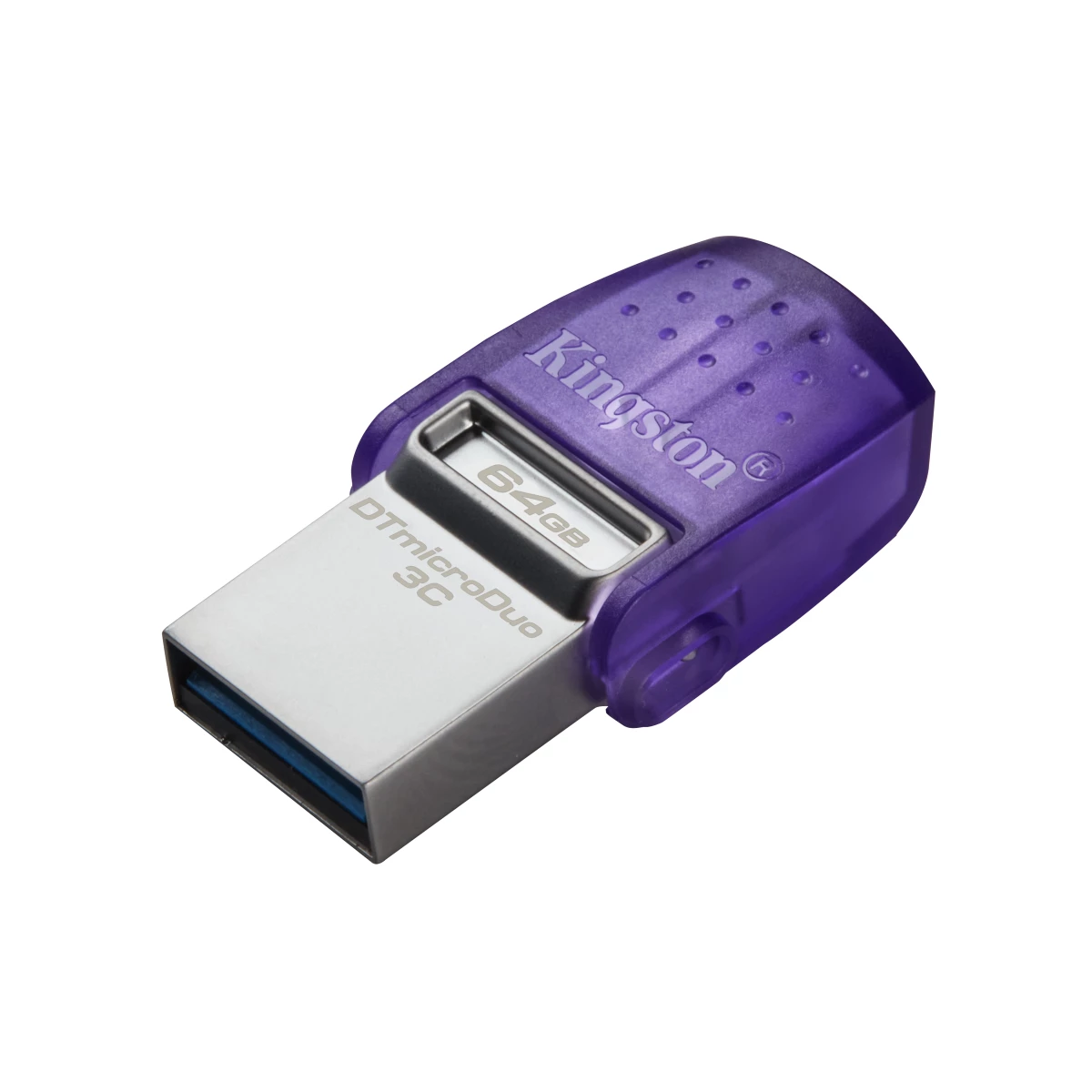 Thumbnail-Kingston Technology DataTraveler microDuo 3C unidade de memória USB 64 GB USB Type-A / USB Type-C 3.2 Gen 1 (3.1 Gen 1) Roxo, Aço inoxidável