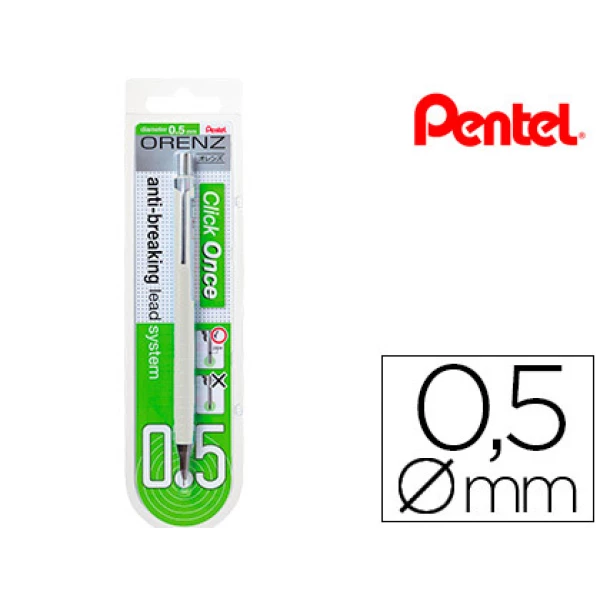 Thumbnail-Lapiseira pentel orenz 0,5 mm -branco-em blister de 1 unidade