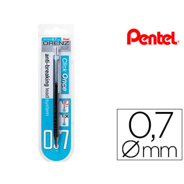 Thumbnail-Lapiseira pentel orenz 0,7 mm -preto-em blister de 1 unidade