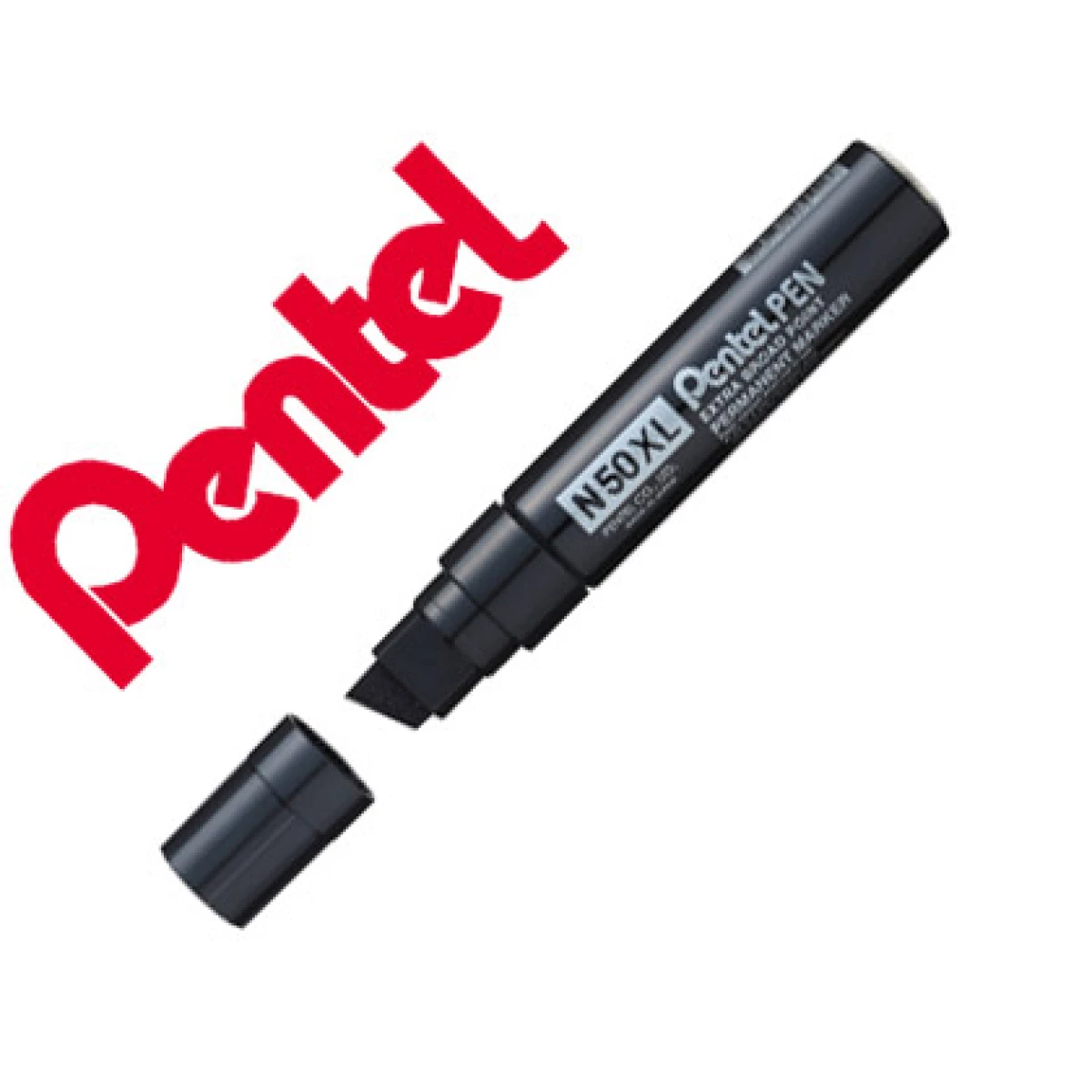 Thumbnail-Marcador pentel n50xl permanente cor preto 13,5 mm – 6 unidades