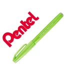 Thumbnail-Marcador pentel brush sign pen cor verde pastel – 10 unidades