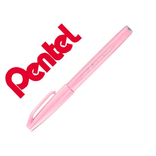 Thumbnail-Marcador pentel brush sign pen cor rosa pastel – 10 unidades