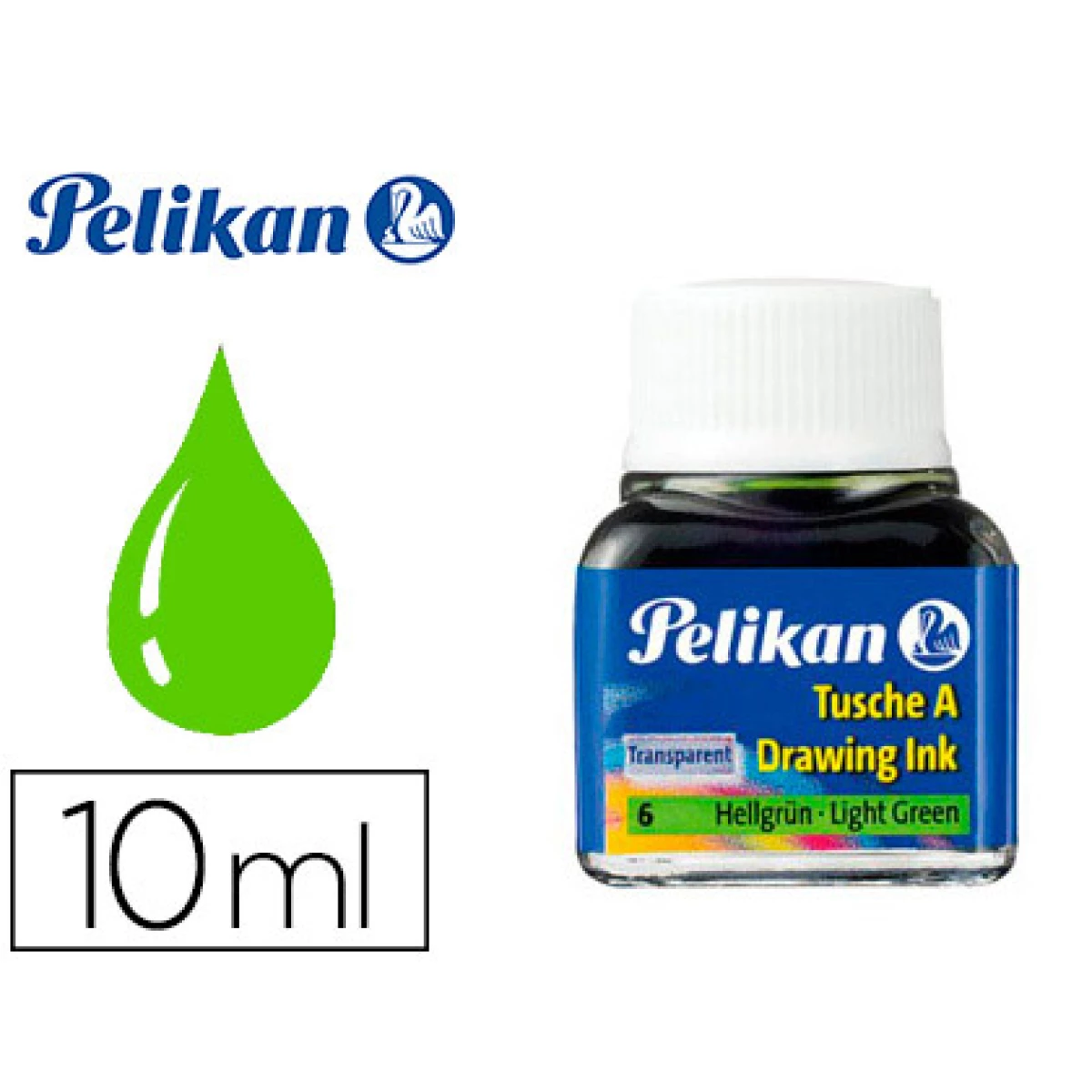 Thumbnail-Tinta da china pelikan frasco 10ml nº 6 verde claro