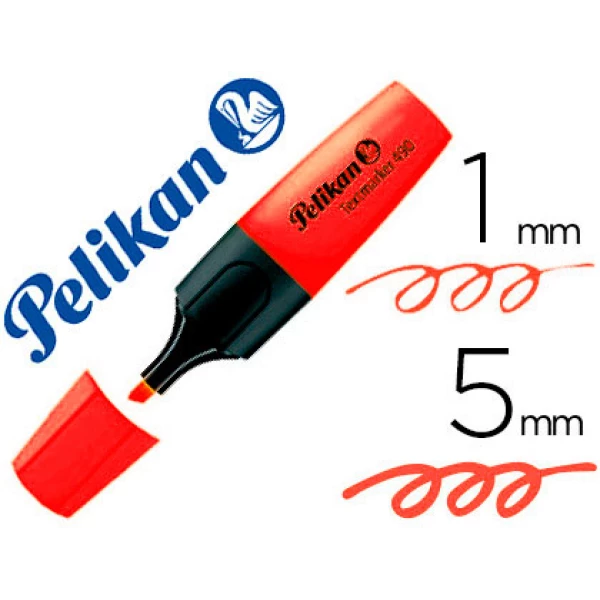 Thumbnail-Marcador fluorescente pelikan textmarker 490 vermelho