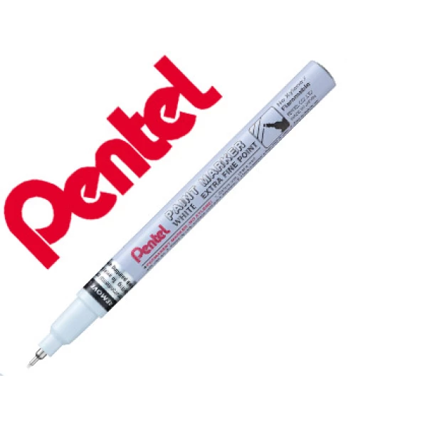 Thumbnail-Marcador pentel permanente mfp10-w branco para pinturas decorativas ponta extra fina – 12 unidades