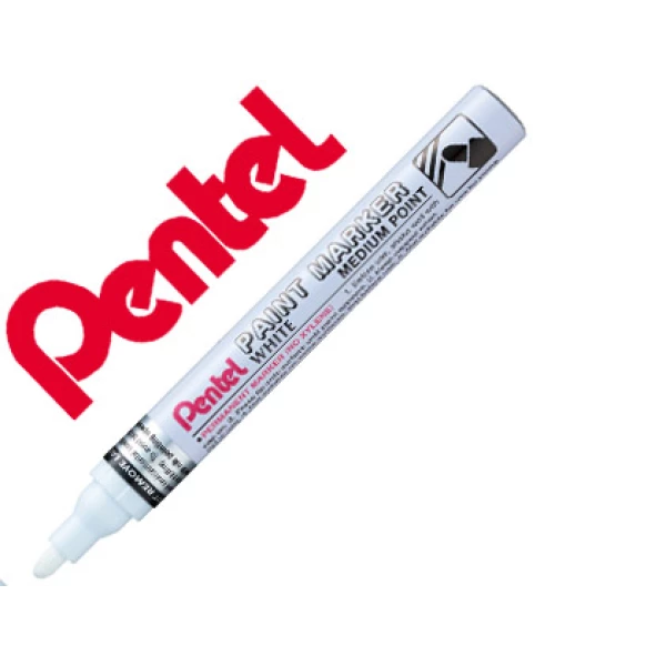 Thumbnail-Marcador pentel permanente mmp10-w branco para pinturas decorativas ponta grossa – 12 unidades