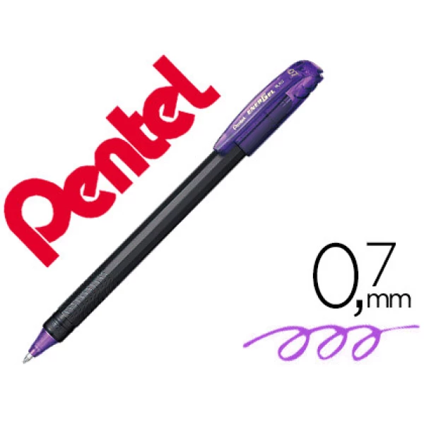 Thumbnail-Roller pentel bl417 energel makkuro ponta 0,7 mm cor violeta – 12 unidades