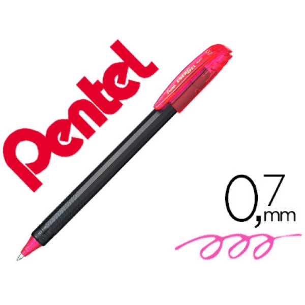 Thumbnail-Roller pentel bl417 energel makkuro ponta 0,7 mm cor rosa – 12 unidades