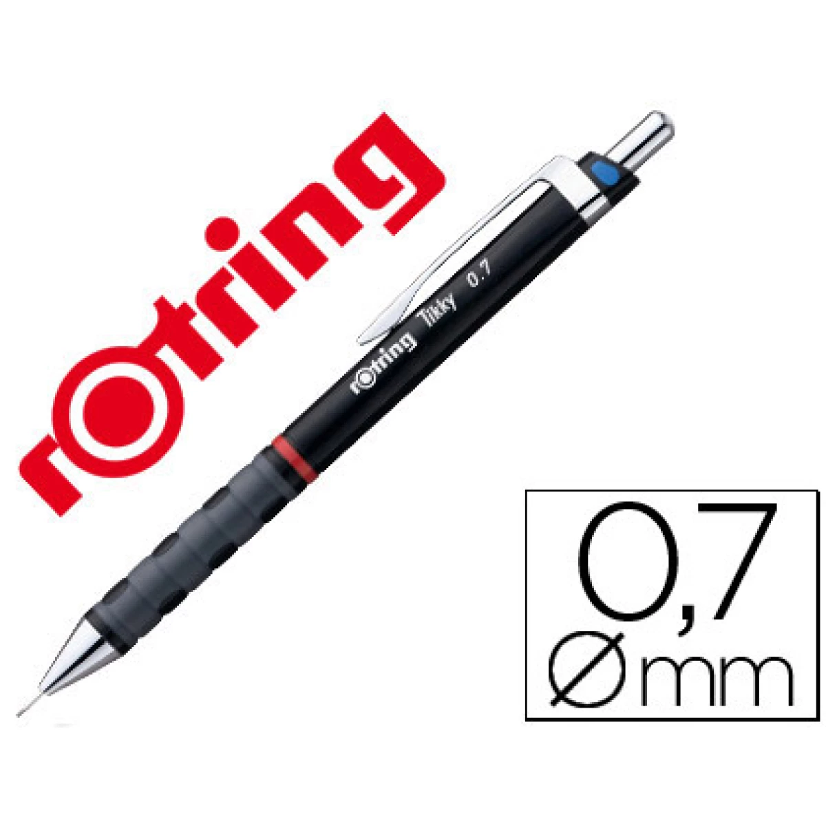 Thumbnail-Lapiseira rotring tikky 0,7 mm preta