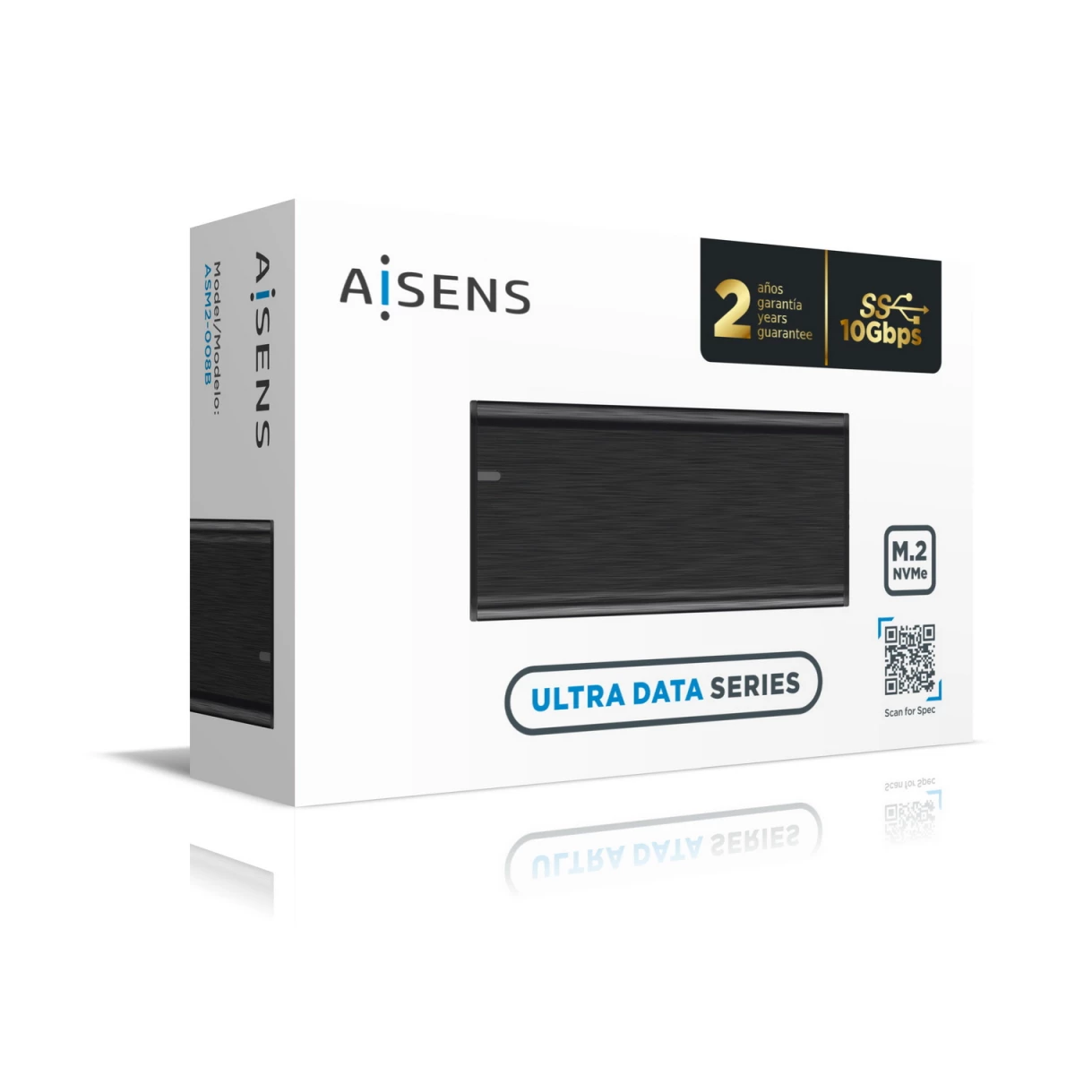 Galery – AISENS ASM2-008B Caixa para Discos Rígidos Compartimento SSD Preto M.20