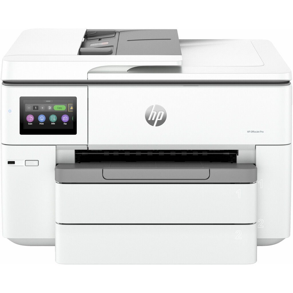 Thumbnail-HP OfficeJet Pro Multifunções de grande formato HP 9730e, Cor, Impressora para Pequeno escritório, Impressão, cópia, digitalização, HP+; Compatibilidade com o HP Instant Ink; Ligação sem fios; Impressão frente e verso; Impressão a partir do smartphone ou tablet; Alimentador automático de documentos (ADF); Porta USB frontal para unidade flash; Digitalizar para e-mail; Digitalizar para PDF; Ecrã tátil; Modo silencioso