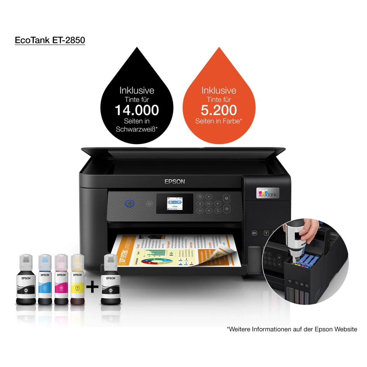 Galery – Epson EcoTank ET-2850 Jato de tinta A4 5760 x 1440 DPI 33 ppm Wi-Fi0